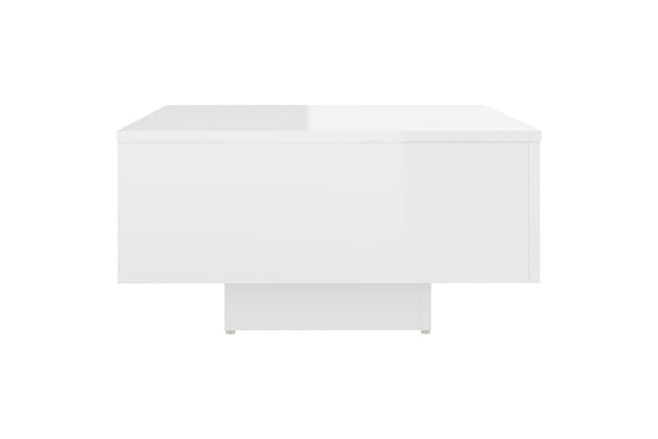Sohvapöytä korkeakiilto valkoinen 60x60x31,5 cm lastulevy - Huonekalut - Pöytä & ruokailuryhmä - Sohvapöytä