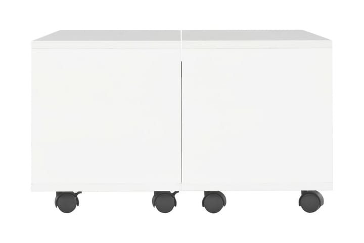 Sohvapöytä korkeakiilto valkoinen 60x60x35 cm lastulevy - Valkoinen - Huonekalut - Pöydät & ruokailuryhmät - Sohvapöytä