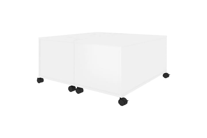 Sohvapöytä korkeakiilto valkoinen 75x75x38 cm lastulevy - Huonekalut - Pöydät & ruokailuryhmät - Sohvapöytä
