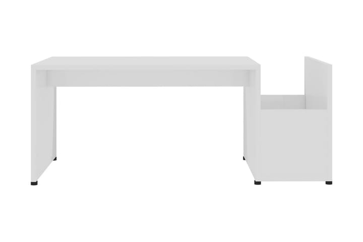 Sohvapöytä korkeakiilto valkoinen 90x45x35 cm lastulevy - Valkoinen - Huonekalut - Pöydät & ruokailuryhmät - Sohvapöytä