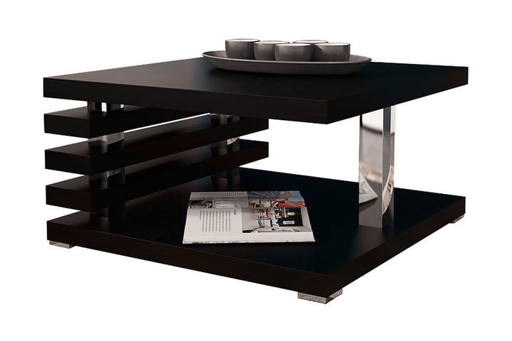 Sohvapöytä KuKehysa 60 cm Säilytyksellä Hylly - Musta - Huonekalut - Pöytä & ruokailuryhmä - Sohvapöytä
