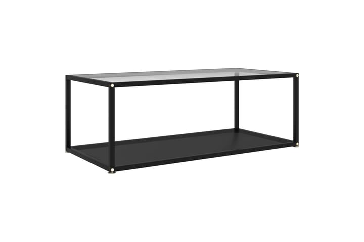 Sohvapöytä läpinäkyvä ja musta 100x50x35 cm karkaistu lasi - Läpinäkyvä - Huonekalut - Pöytä & ruokailuryhmä - Sohvapöytä