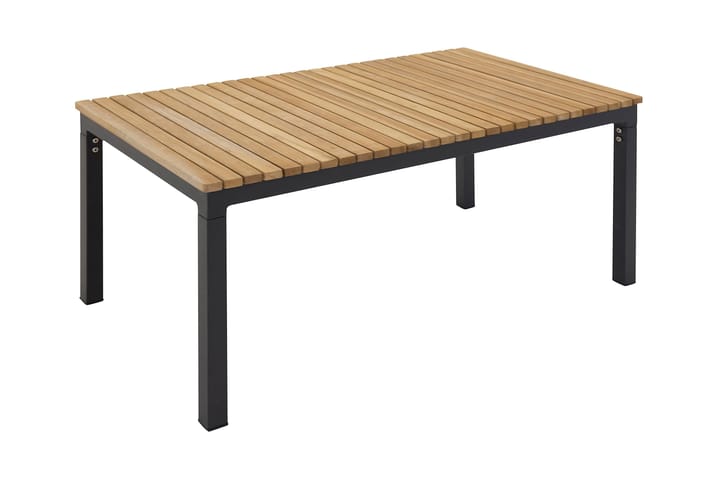 Sohvapöytä Lionga 110 cm - Tiikki/Musta - Puutarhakalusteet - Terassipöydät - Ruokapöytä terassille