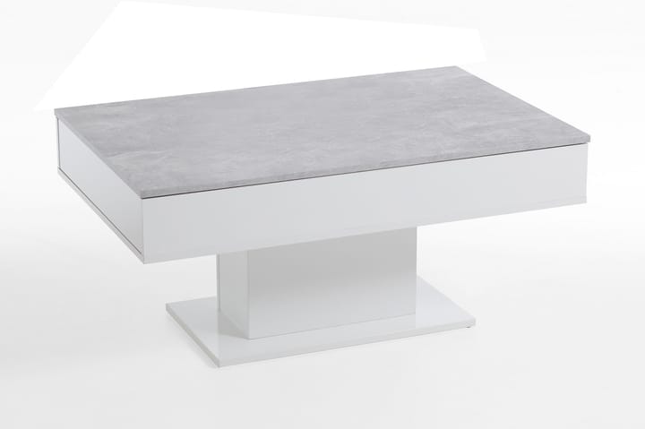 Sohvapöytä Luchansky 100 cm - Betoninharmaa/Valkoinen - Huonekalut - Pöytä & ruokailuryhmä - Sohvapöytä