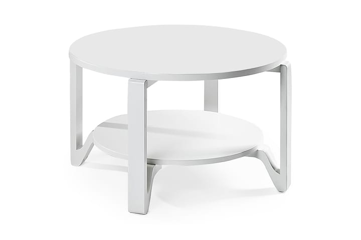Sohvapöytä Lund 80 cm Pyöreä Valkoinen - Valkoinen - Huonekalut - Pöydät & ruokailuryhmät - Sohvapöytä