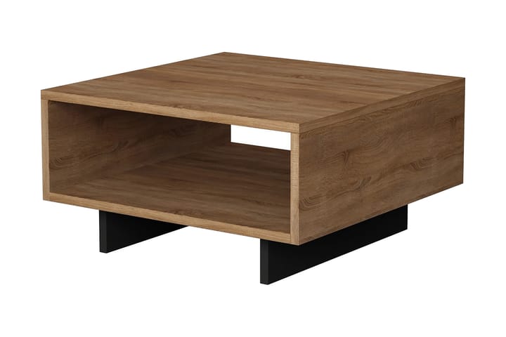 Sohvapöytä Lutchan 60 cm Säilytyksellä Hylly - Tammenväri/Tummanharmaa - Huonekalut - Pöytä & ruokailuryhmä - Sohvapöytä