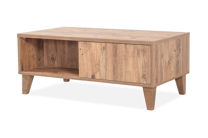 Sohvapöytä Masako 110 cm Säilytyksellä Hyllyt+ovet - Puu - Huonekalut - Pöydät & ruokailuryhmät - Sohvapöytä
