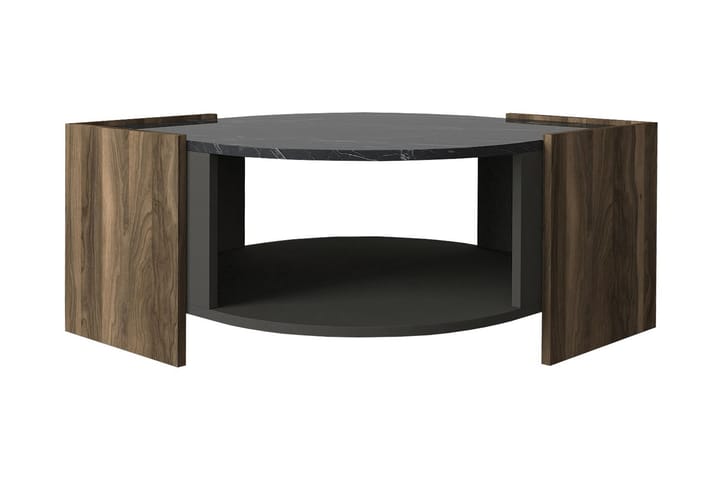 Sohvapöytä Mathon 75 cm - Pähkinänruskea/Harmaa/Musta - Huonekalut - Pöydät & ruokailuryhmät - Sohvapöytä