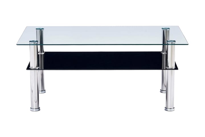 Sohvapöytä musta 100x60x42 cm karkaistu lasi - Musta - Huonekalut - Pöydät & ruokailuryhmät - Sohvapöytä