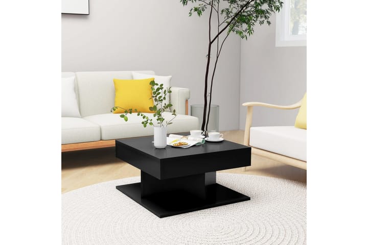 Sohvapöytä musta 57x57x30 cm lastulevy - Musta - Huonekalut - Pöytä & ruokailuryhmä - Sohvapöytä