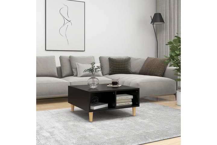 Sohvapöytä musta 60x60x30 cm lastulevy - Musta - Huonekalut - Pöydät & ruokailuryhmät - Ruokailuryhmä