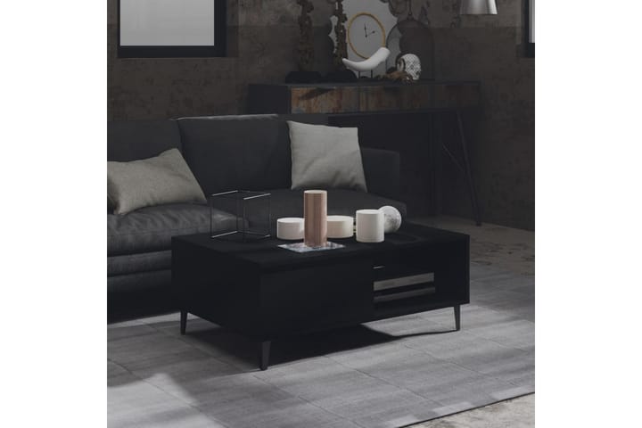 Sohvapöytä musta 90x60x35 cm lastulevy - Musta - Huonekalut - Pöytä & ruokailuryhmä - Sohvapöytä