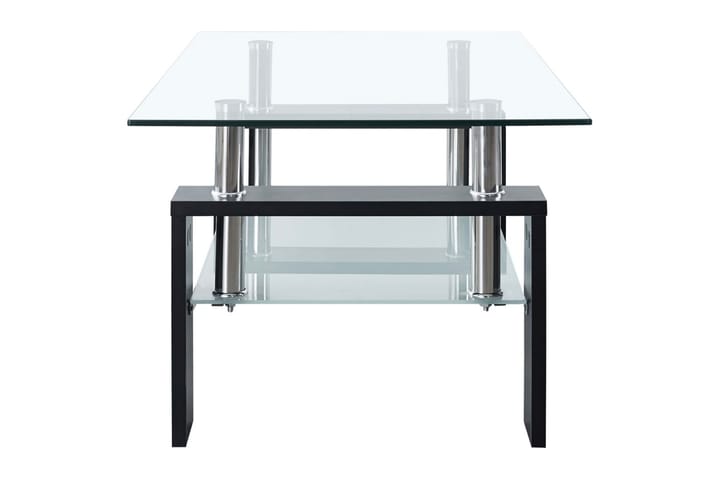 Sohvapöytä musta ja läpinäkyvä 95x55x40 cm karkaistu lasi - Huonekalut - Pöytä & ruokailuryhmä - Sohvapöytä
