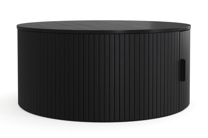 Sohvapöytä Neandir 80 cm Pyöreä Säilytyksellä Laatikko - Musta - Huonekalut - Pöytä & ruokailuryhmä - Sohvapöytä