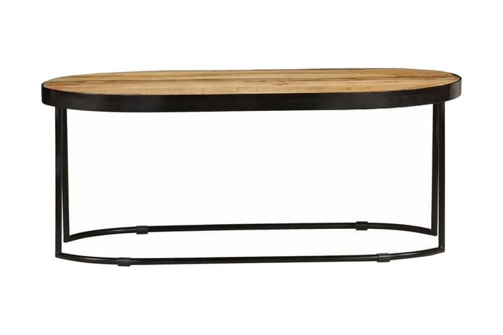 Sohvapöytä ovaali karkea mangopuu ja teräs 100 cm - Ruskea - Säilytys - Kaappi - Säilytyskaappi