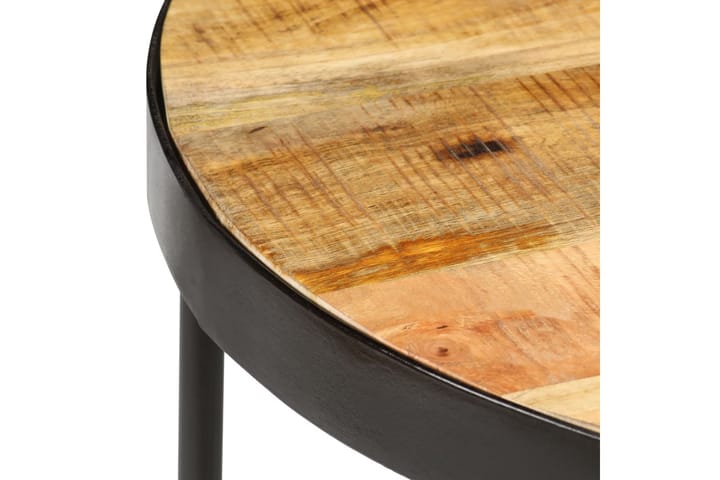 Sohvapöytä ovaali karkea mangopuu ja teräs 100 cm - Ruskea - Huonekalut - Pöydät & ruokailuryhmät - Sohvapöytä