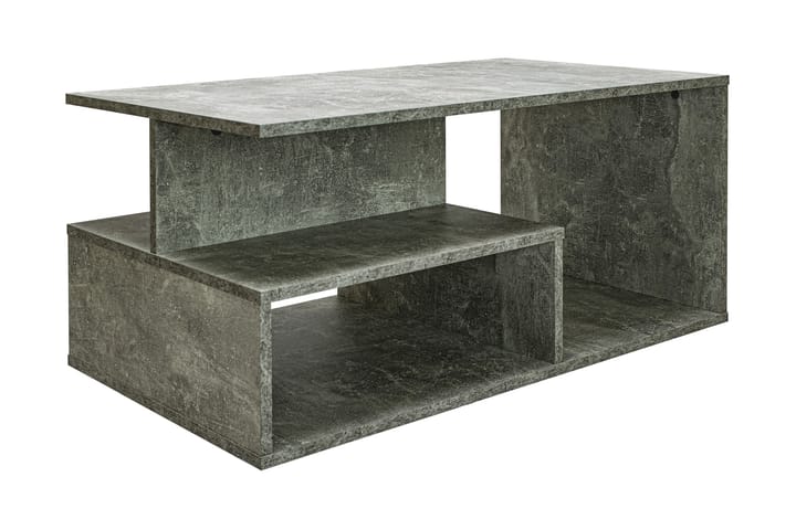 Sohvapöytä Pirwala 90 cm Säilytyksellä Hyllyt - Betoninharmaa - Huonekalut - Pöytä & ruokailuryhmä - Sohvapöytä