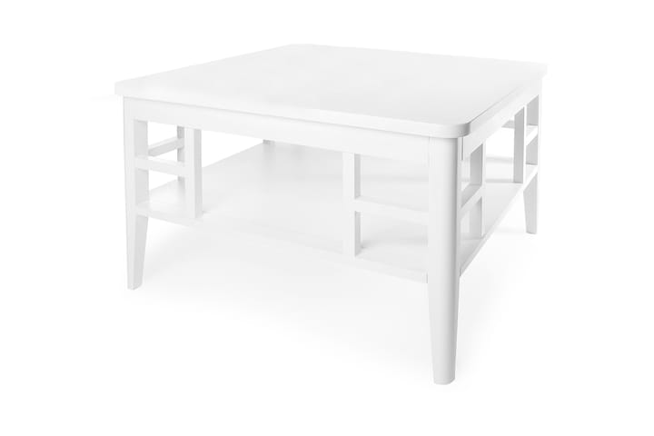 Sohvapöytä Piteå 80 cm Säilytyksellä Hylly Vit - Valkoinen - Huonekalut - Pöydät & ruokailuryhmät - Sohvapöytä
