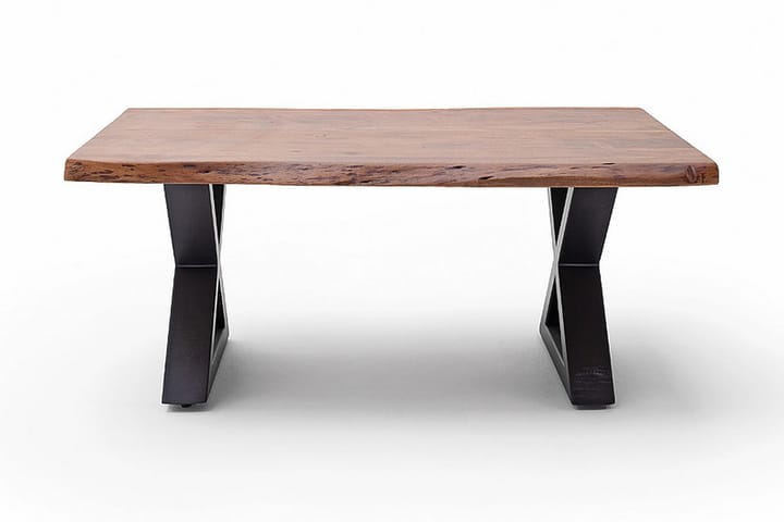 Sohvapöytä Pomaire 110 cm Jalat X-muoto - Ruskea - Huonekalut - Pöytä & ruokailuryhmä - Sohvapöytä