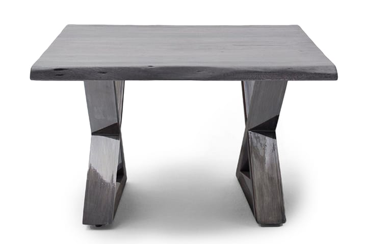 Sohvapöytä Pomaire 75 cm Jalka X-muoto - Akaasia/Harmaa/Antiikki - Huonekalut - Pöydät & ruokailuryhmät - Sohvapöytä