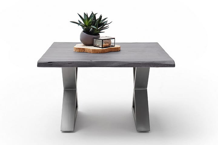 Sohvapöytä Pomaire 75 cm Jalka X-muoto - Hopea - Huonekalut - Pöytä & ruokailuryhmä - Sohvapöytä
