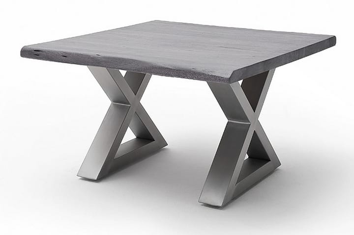 Sohvapöytä Pomaire 75 cm Jalka X-muoto - Hopea - Huonekalut - Pöytä & ruokailuryhmä - Sohvapöytä