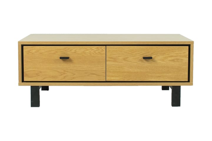 Sohvapöytä Procieda 102 cm Säilytyksellä 2 laatikkoa - Tammenväri/Musta - Huonekalut - Pöydät & ruokailuryhmät - Sohvapöytä