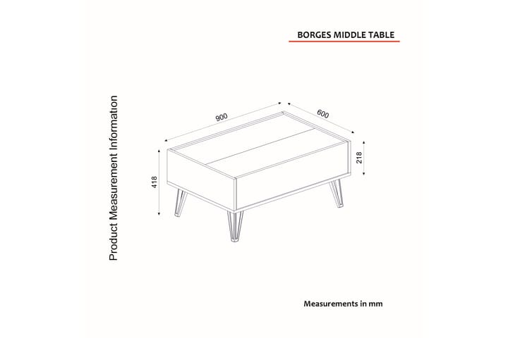 Sohvapöytä Rusichi 90 cm - Huonekalut - Pöytä & ruokailuryhmä - Sohvapöytä