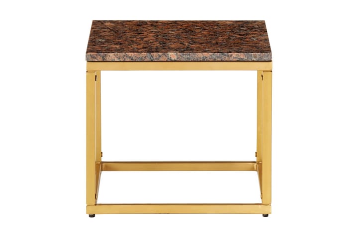 Sohvapöytä ruskea 40x40x35 cm aito kivi marmorikuviolla - Huonekalut - Pöytä & ruokailuryhmä - Sohvapöytä