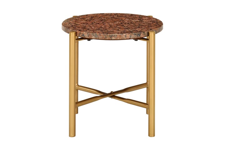 Sohvapöytä ruskea 40x40x40 cm aito kivi marmorikuviolla - Ruskea - Huonekalut - Pöytä & ruokailuryhmä - Sohvapöytä
