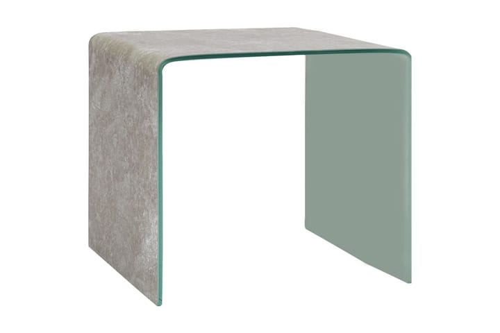 Sohvapöytä ruskea marmori 50x50x45 cm karkaistu lasi - Ruskea - Huonekalut - Pöytä & ruokailuryhmä - Sohvapöytä
