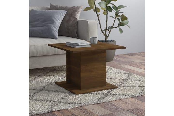 Sohvapöytä ruskea tammi 55,5x55,5x40 cm lastulevy - Ruskea - Sisustustuotteet - Sisustusesineet