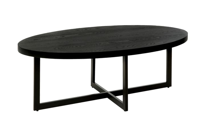 Sohvapöytä Sacmis 130 cm Soikea - Musta - Huonekalut - Pöydät & ruokailuryhmät - Sohvapöytä