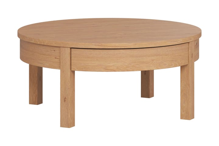 Sohvapöytä Simple 80 cm Pyöreä Säilytys Hylly Matala Luonnon - VOX - Huonekalut - Pöydät & ruokailuryhmät - Sohvapöytä