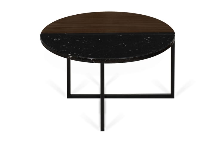 Sohvapöytä Sonata 80 cm Pyöreä Marmori - Ruskea/Musta - Huonekalut - Pöytä & ruokailuryhmä - Sohvapöytä