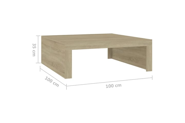 Sohvapöytä Sonoma-tammi 100x100x35 cm lastulevy - Huonekalut - Pöydät & ruokailuryhmät - Sohvapöytä