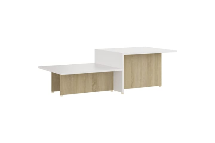 Sohvapöytä Sonoma-tammi ja valkoinen 111,5x50x33 cm - Huonekalut - Pöytä & ruokailuryhmä - Sohvapöytä