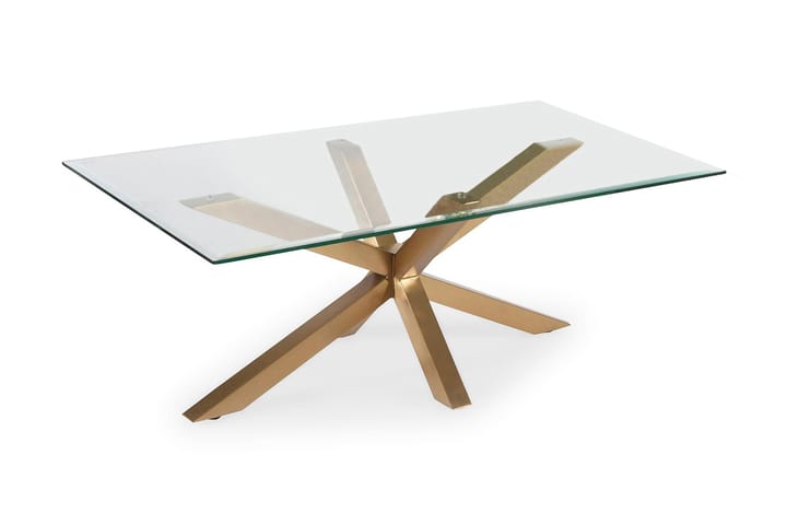 Sohvapöytä Split 120 cm - Lasi/Messinki - Huonekalut - Pöytä & ruokailuryhmä - Sohvapöytä