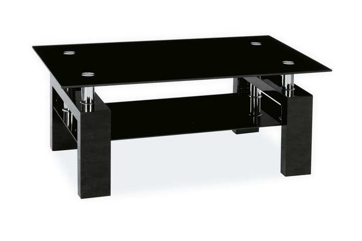 Sohvapöytä Syalets 110 cm - Lasi/Musta - Huonekalut - Pöytä & ruokailuryhmä - Sohvapöytä