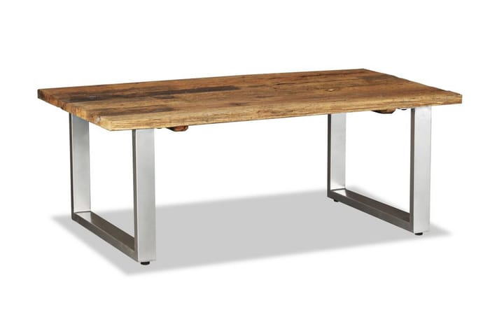 Sohvapöytä täysi kierrätetty puu 100x60x38 cm - Ruskea - Huonekalut - Pöytä & ruokailuryhmä - Sohvapöytä