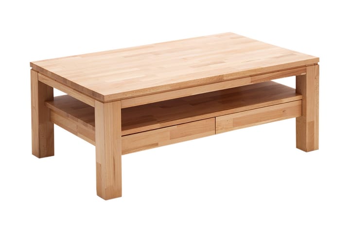 Sohvapöytä Tinga 115 cm Säilytyksellä Hyllyt+laatikot - Tammenväri - Huonekalut - Pöytä & ruokailuryhmä - Sohvapöytä