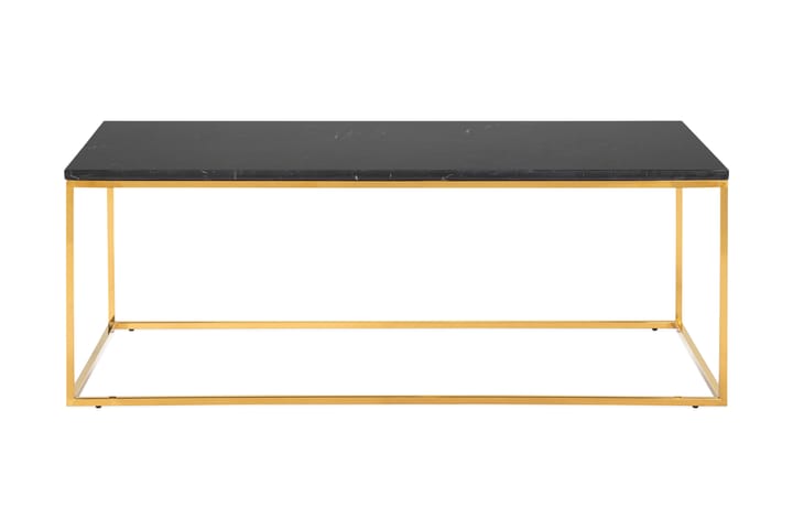 Sohvapöytä Titania 120 cm Marmori - Musta/Messinki - Huonekalut - Pöytä & ruokailuryhmä - Sohvapöytä