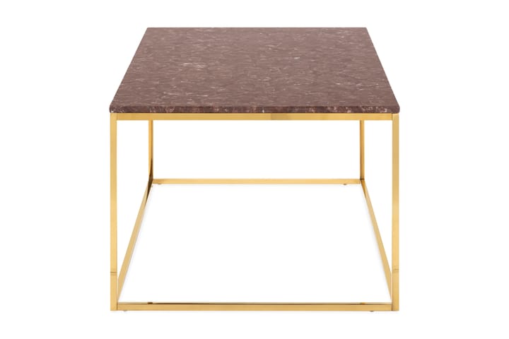 Sohvapöytä Titania 120 cm Marmori - Punainen/Messinki - Huonekalut - Pöytä & ruokailuryhmä - Sohvapöytä