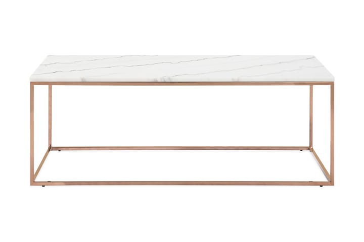 Sohvapöytä Titania 120 cm Marmori - Valkoinen/Kupari - Huonekalut - Pöytä & ruokailuryhmä - Ruokapöydät & keittiön pöydät