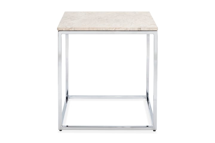 Sohvapöytä Titania 45 cm Marmori - Beige/Kromi - Huonekalut - Pöytä & ruokailuryhmä - Apupöytä & sivupöytä - Tarjotinpöytä & pikkupöytä
