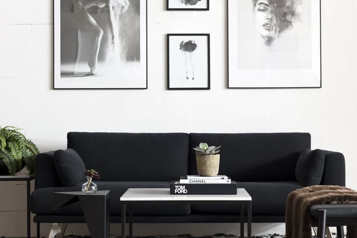 Sohvapöytä Titania 70 cm Marmori - Valkoinen/Musta - Huonekalut - Pöydät & ruokailuryhmät - Sohvapöytä