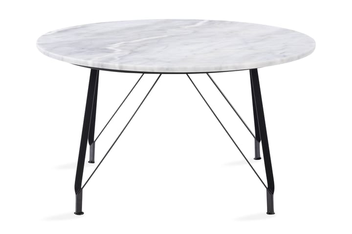 Sohvapöytä Titania 80 cm Pyöreä Marmori - Harmaa/Musta - Huonekalut - Pöytä & ruokailuryhmä - Sohvapöytä
