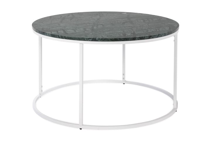 Sohvapöytä Titania 80 cm Pyöreä Marmori - Vihreä/Valkoinen - Huonekalut - Pöytä & ruokailuryhmä - Sohvapöytä