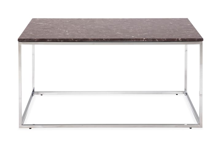 Sohvapöytä Titania 90 cm Marmori - Punainen/Kromi - Huonekalut - Pöytä & ruokailuryhmä - Sohvapöytä