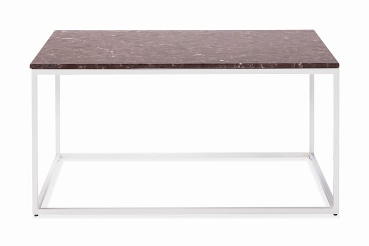 Sohvapöytä Titania 90 cm Marmori - Punainen/Valkoinen - Huonekalut - Pöytä & ruokailuryhmä - Sohvapöytä